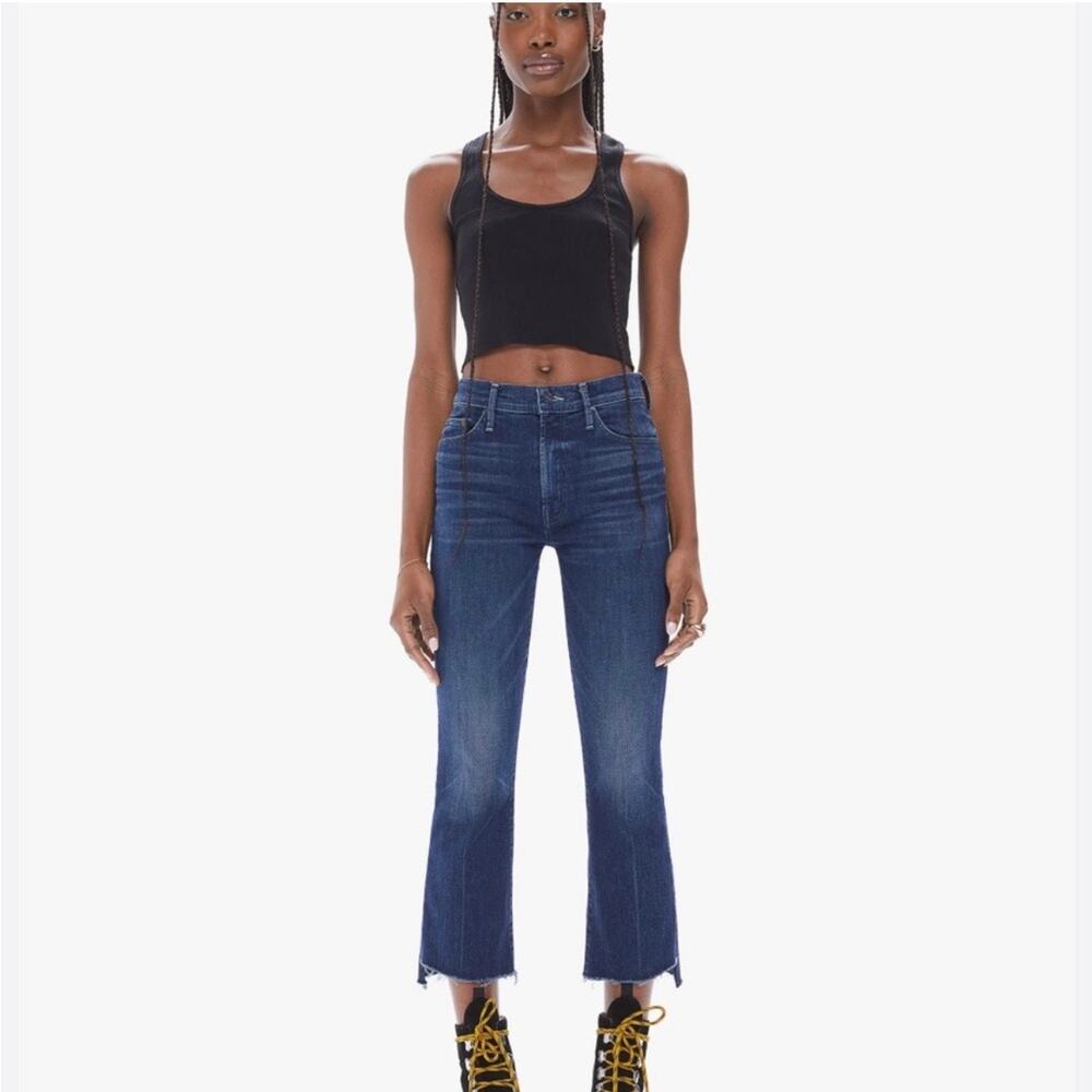 Mother Denim The Insider Crop Step Fray Jeans Good For You Ankle Hem Jeans 25